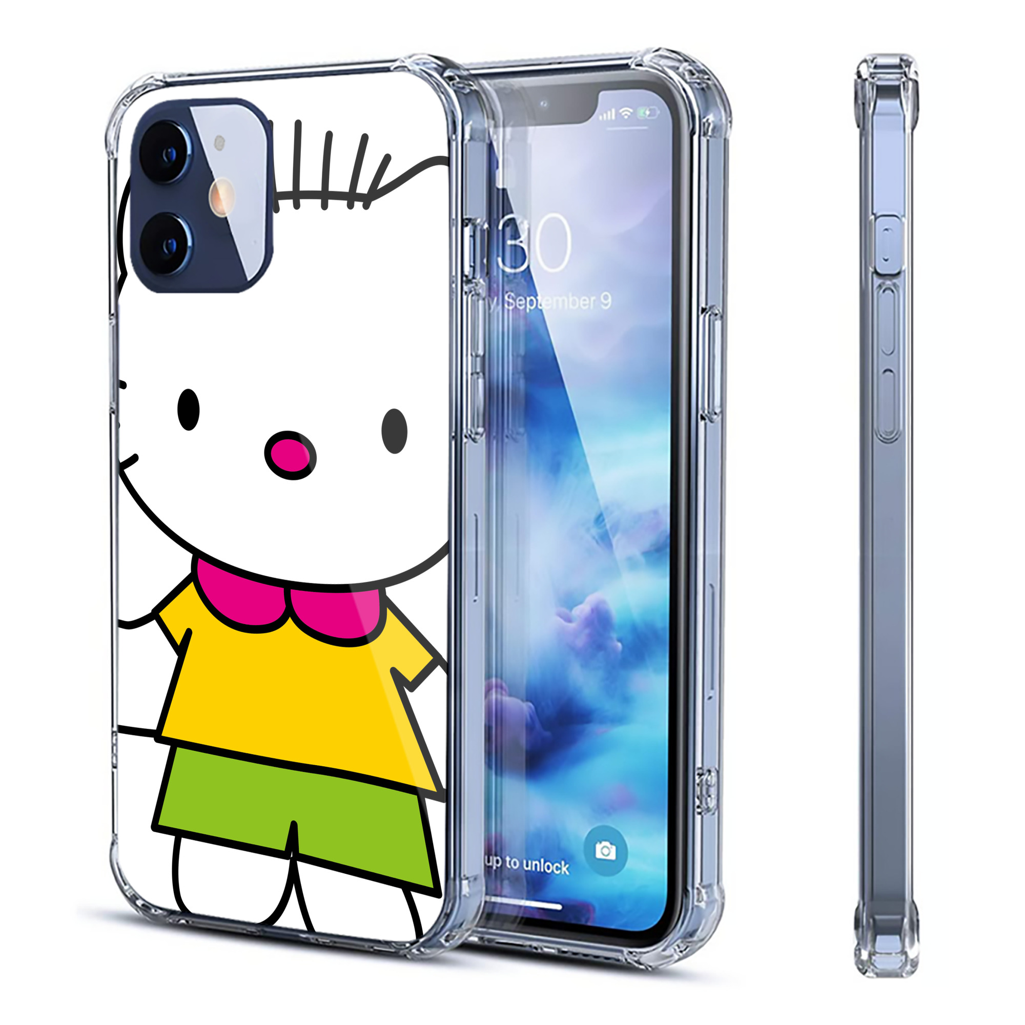 （画像用） Hello Kitty ハローキティ 【iPhone 12シリーズ対応】透明スマホケース（クリアソフトケース）